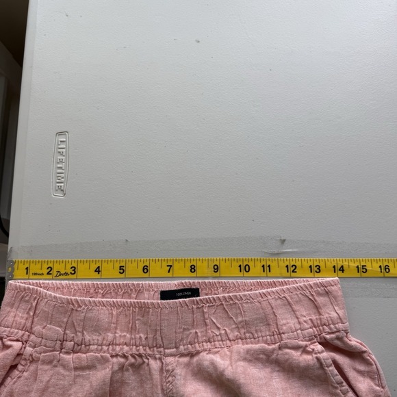 Tahari Pants Womens S Orange Linen Wide Leg Crop Pull On Pockets Coastal Resort - Picture 6 of 9